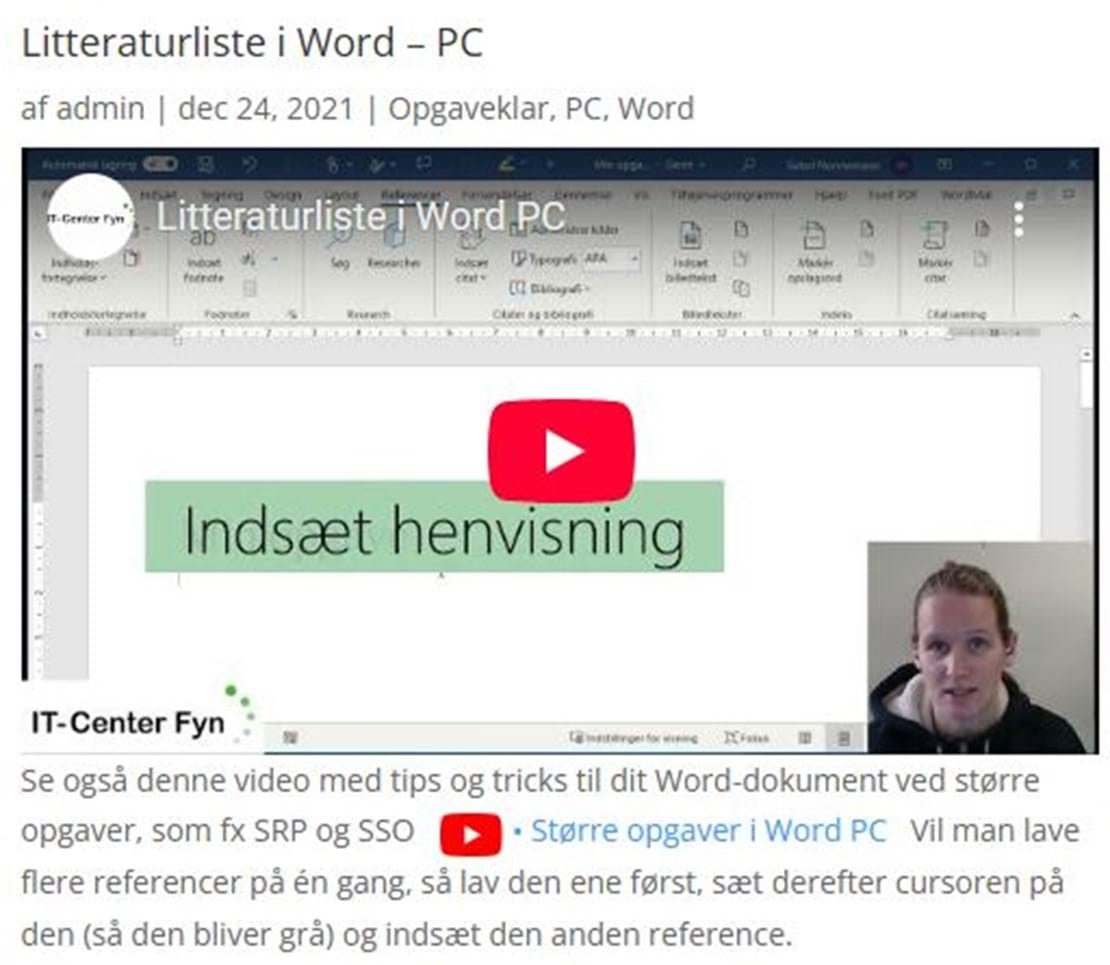 IT-vejledning: Automatisk litteraturliste